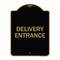 Signmission Traffic Entrance Sign Delivery Entrance, Black & Gold Aluminum Sign, 18" x 24", BG-1824-22793 A-DES-BG-1824-22793 - alternate 1